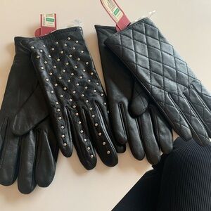 Elegant Black Leather Gloves